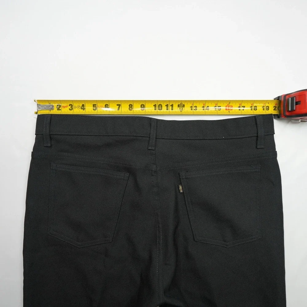 Vintage Levi's Sta-Prest Pants Mens 39X22 Black Polyester 90s VTG Black gold tab